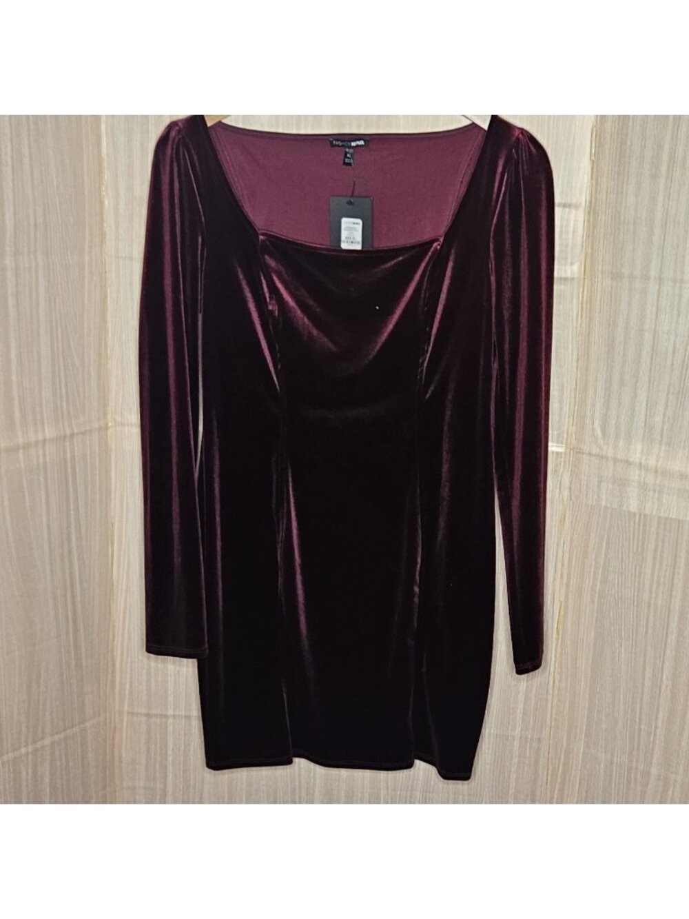 Fashion Nova Womens New Purple Velvet Looking Fire Dress XL